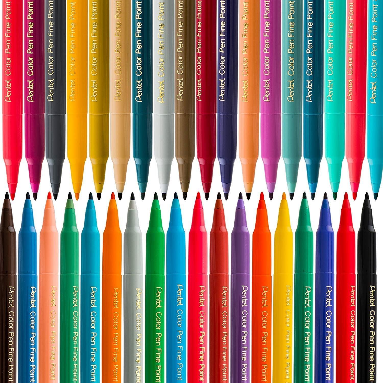 imagePentel Color Pen Set 36 Assorted Colors S36036Fine Fiber Tip