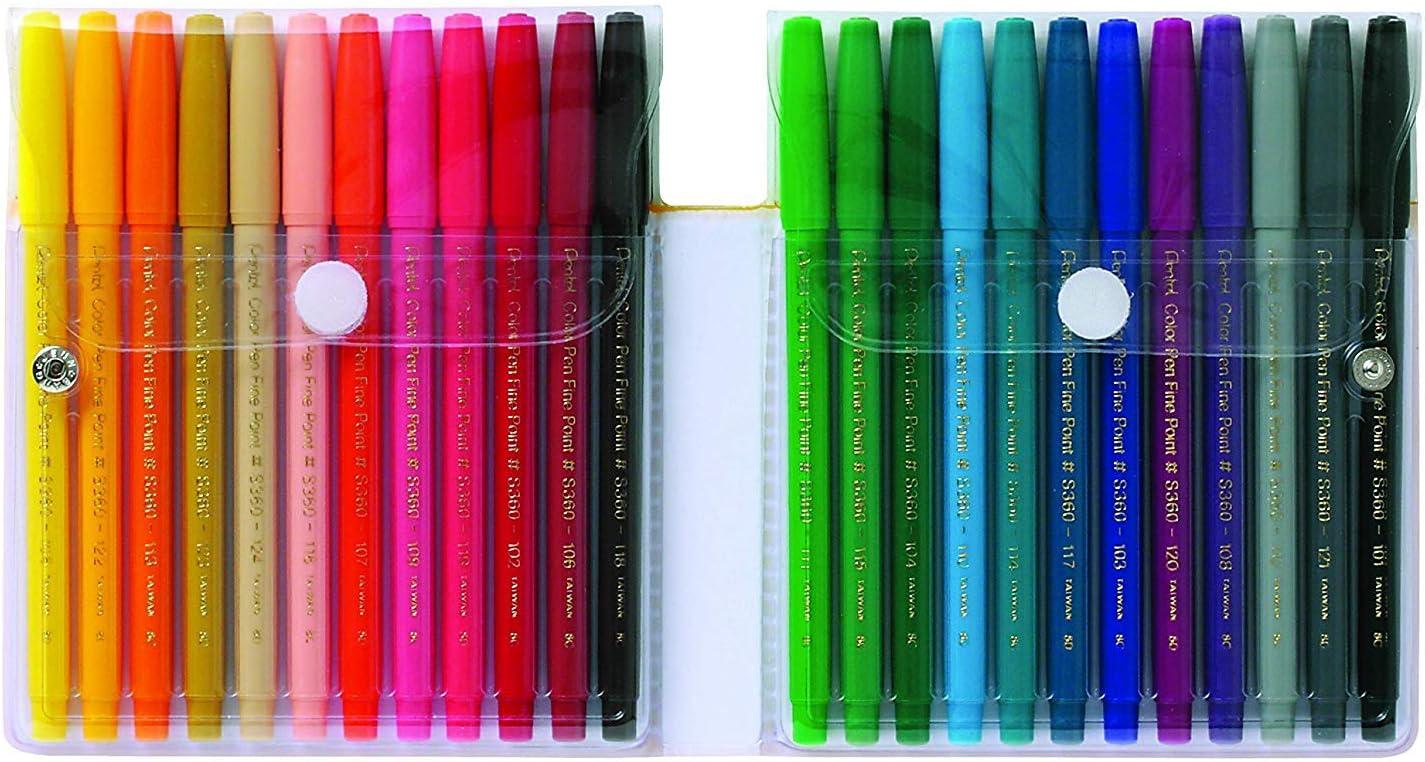 imagePentel Color Pen Set 36 Assorted Colors S36036Fine Fiber Tip