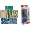 Hallmark Geometric Blank Cards (24 Count with Envelopes) and Pentel EnerGel RTX Retractable Liquid Gel Pens (Pack of 12) for Birthdays, Graduation, Any Occasion