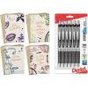 Hallmark Sympathy Cards Assortment, Nature (16 Count with Envelopes) and Pentel EnerGel RTX Retractable Liquid Gel Pen (Pack of 6)
