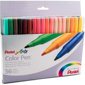 Pentel Color Pen Set, 36 Assorted Colors (S360-36)(Set of 36)