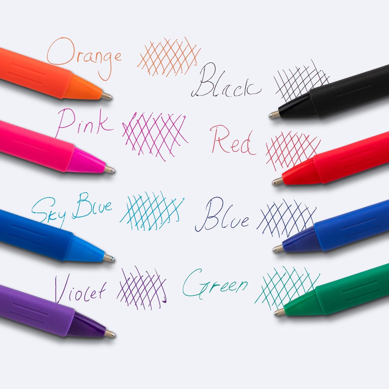 imagePentel Wow Retractable Ballpoint Pen 14mm Bold Line Assorted Ink Colors Pack of 18 BK444BP18MAssorted