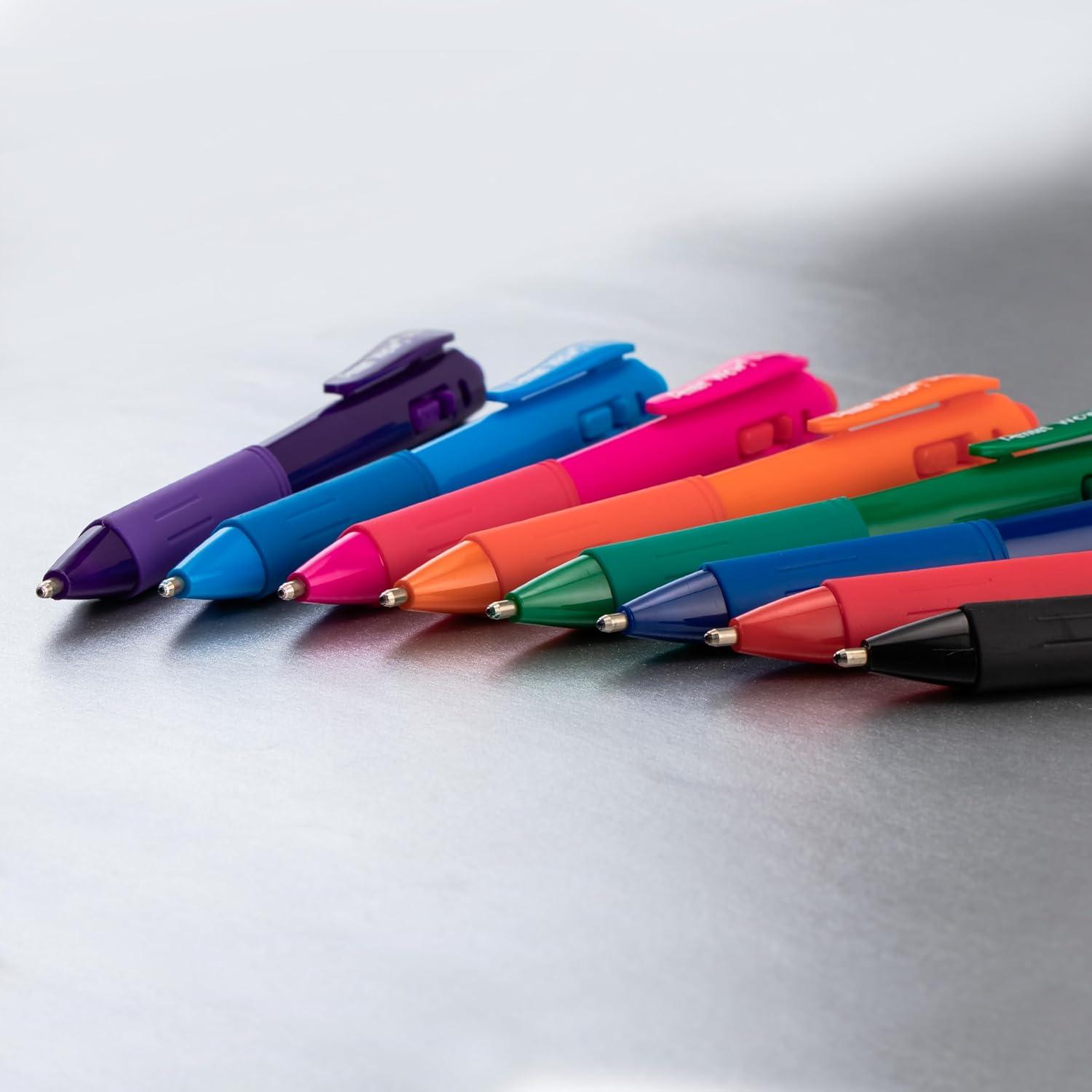 imagePentel Wow Retractable Ballpoint Pen 14mm Bold Line Assorted Ink Colors Pack of 18 BK444BP18MAssorted