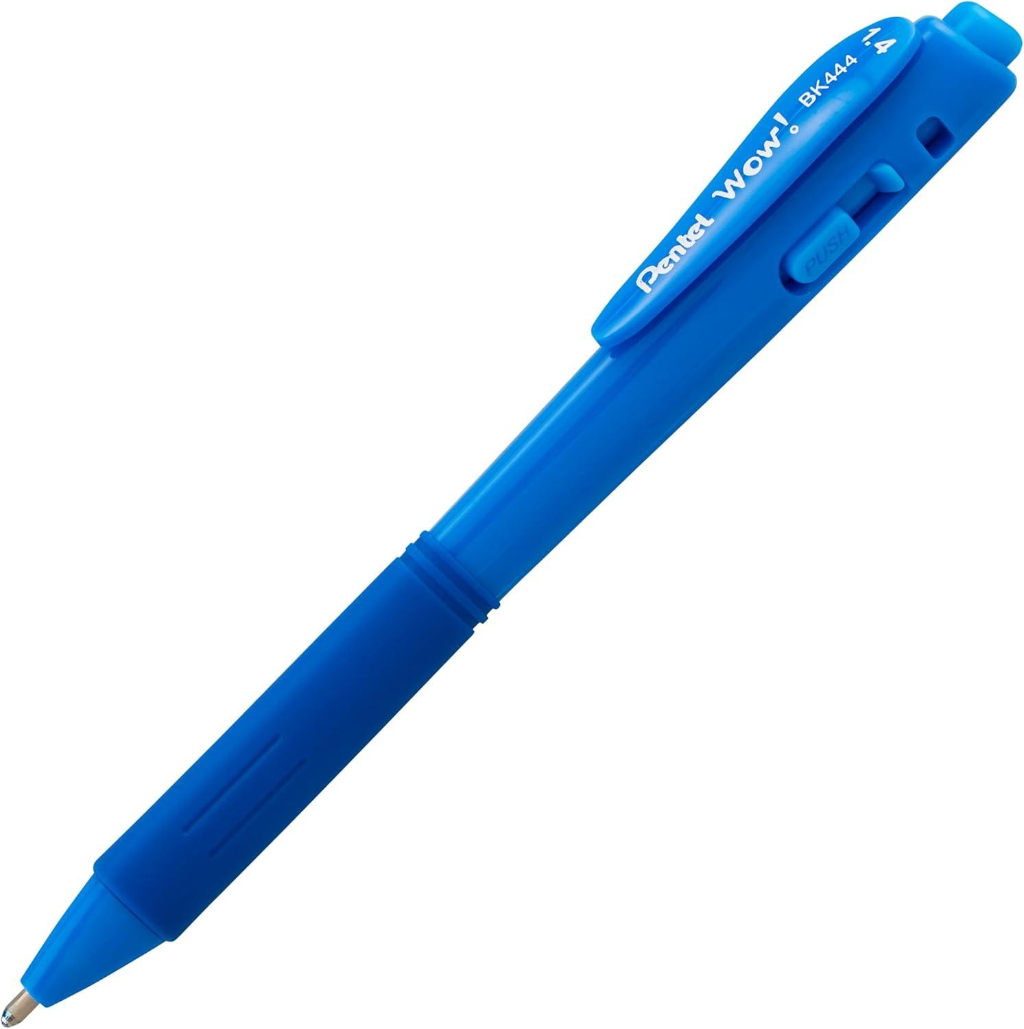 imagePentel Wow Retractable Ballpoint Pen 14mm Bold Line Assorted Ink Colors Pack of 18 BK444BP18MAssorted