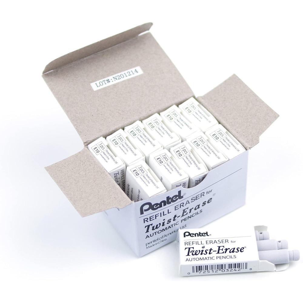imagePentel Refill Erasers For Pentel TwistErase Series Pencils  Pack of 36 E10