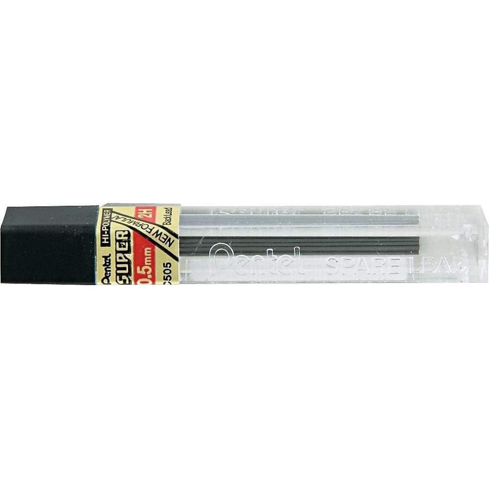 imagePentel Super HiPolymer Lead Refill 05mm Fine 3H 144 Pieces of Lead C5053HGray2H