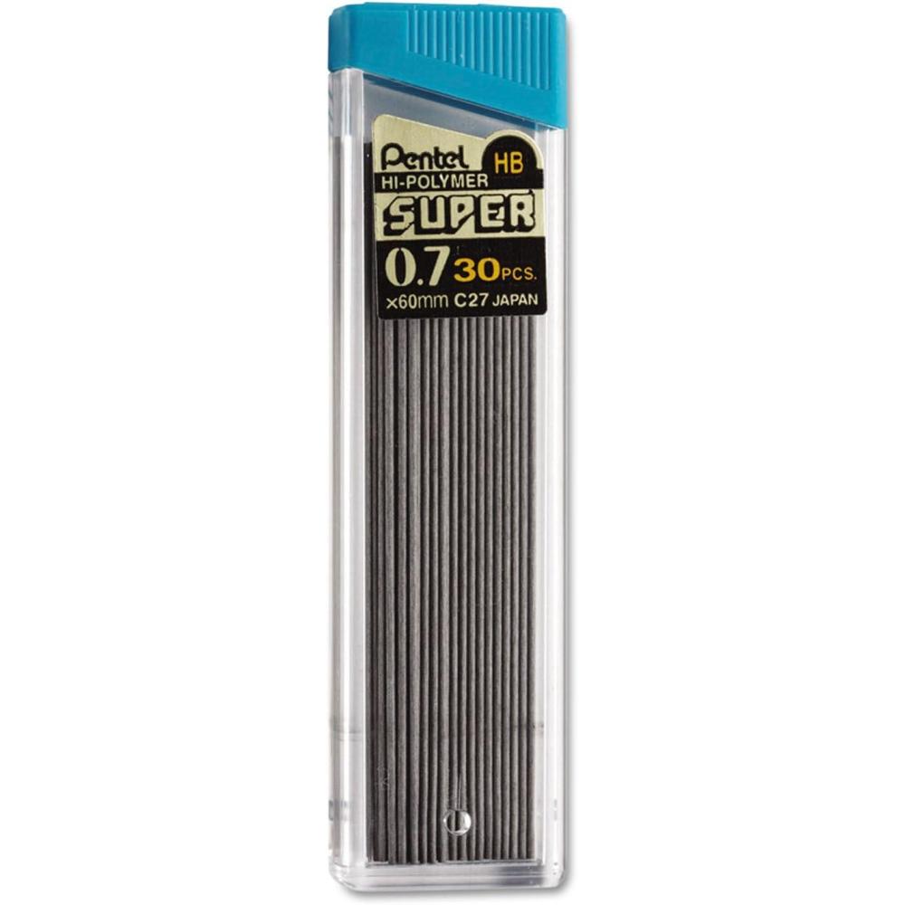 imagePentel Super HiPolymer Lead Refill 07 mm Medium HB 30 Pieces of Lead C27BPHBK6Gray30 Count Pack of 1