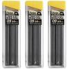 Pentel C29BPHB3 Super Hi-Polymer Lead Refills, 0.9mm, HB, Black, 30/Tube, 3 Tubes/Pack(Single)