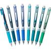 Pentel EnerGel RTX Retractable Liquid Gel Pen, Happiness Expressions Pack, 0.7mm, Metal Tip, Medium Line, Assorted Ink, Pack of 8 Pens (BL77XHAPBP8M)(Chill)