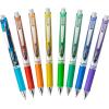 Pentel EnerGel RTX Retractable Liquid Gel Pen, Happiness Expressions Pack, 0.7mm, Metal Tip, Medium Line, Assorted Ink, Pack of 8 Pens (BL77XHAPBP8M)(Happiness)