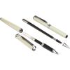 Pentel Libretto Roller Gel Pen and Pencil Set with Gift Box, Pen 0.7mm and Pencil 0.5mm, Black Barrels (K6A8A-A)(Cream)