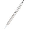 Pentel Libretto Roller Gel Pen and Pencil Set with Gift Box, Pen 0.7mm and Pencil 0.5mm, Black Barrels (K6A8A-A)(Silver)