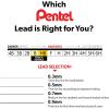 Pentel Super Hi-Polymer Lead Refill, 0.7mm Medium, B, 144 Pieces of Lead (50-B),Gray(360 Count (Pack of 1))