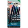 Pentel EnerGel Kuro Shades of the Ocean, Retractable Liquid Gel Pen, Assorted Ink Colors, Pack of 5 (BL437OCNPF5)(Shades of the Ocean)
