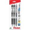 Pentel EnerGel RTX Retractable Liquid Gel Pen, 0.7mm, Camo Hue, Sepia, Black, and Forest Green Ink, Pack of 3 Pens (BL77CAMBP3M)(Scholar)