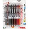Pentel EnerGel RTX Retractable Liquid Gel Pen, Creator Expressions Pack, 0.7mm, Metal Tip, Medium Line, Assorted Ink, Pack of 8 Pens (BL77XRIGBP8M)(Change)