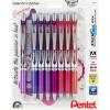 Pentel EnerGel RTX Retractable Liquid Gel Pen, Creator Expressions Pack, 0.7mm, Metal Tip, Medium Line, Assorted Ink, Pack of 8 Pens (BL77XRIGBP8M)(Passion)