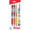 Pentel EnerGel RTX Retractable Liquid Gel Pen, Passion Hue, 0.7mm, Assorted Violet Ink Pack of 3 Pens (BL77PASBP3M)(Happiness)
