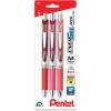 Pentel EnerGel RTX Retractable Liquid Gel Pen, Passion Hue, 0.7mm, Assorted Violet Ink Pack of 3 Pens (BL77PASBP3M)(Journaling)