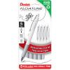 Pentel Floatune Retractable Rollerball, 1.0mm Bold Point, Black Ink, 5-pk (BY210PF5A)