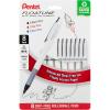 Pentel Floatune Rollerball Pen, (0.8mm), Medium Point, Black/Blue/Red Ink, Pack of 8 pens (BY108PF8OFC)(Black  Red  Blue)