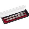 Pentel Libretto Roller Gel Pen and Pencil Set with Gift Box, Pen 0.7mm and Pencil 0.5mm, Black Barrels (K6A8A-A)(Silver)
