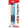 Pentel PD345BP2K6 Quicker Clicker Mechanical Pencil, 0.5 mm, Smoke/Blue, 2/Pack(2 Count (Pack of 1))