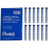 Pentel Refill Eraser For AL, AX and PD Series Pencils 5 Pcs/Tube, Box of 12 (PDE-1), White, 60 Pack(60 Pack)