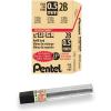 Pentel Super Hi-Polymer Lead Refill, 0.5mm, Fine, 3H, 144 Pieces of Lead (C505-3H),Gray(2B)