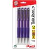 Pentel Twist-Erase III Mechanical Pencil, (0.9mm), Bold Line, Violet Barrel, Pack of 4 (QE519BP4V)