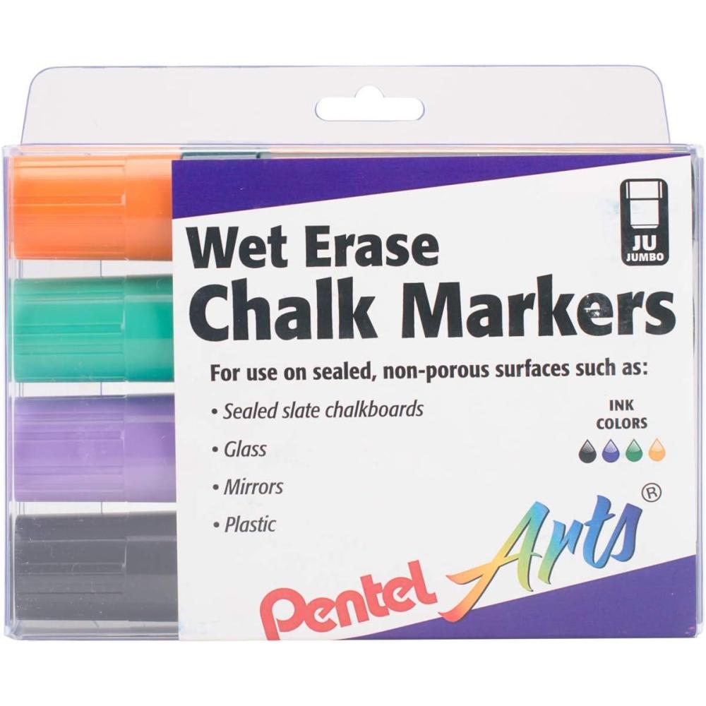imagePentel Arts Wet Erase Chalk Marker Chisel Tip Orange Ink Box of 12 SMW26FAssorted
