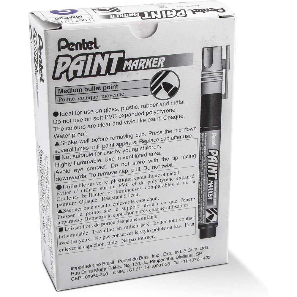 imagePentel Paint Markers Medium Bullet Point Gold Ink  MMP20XBlue