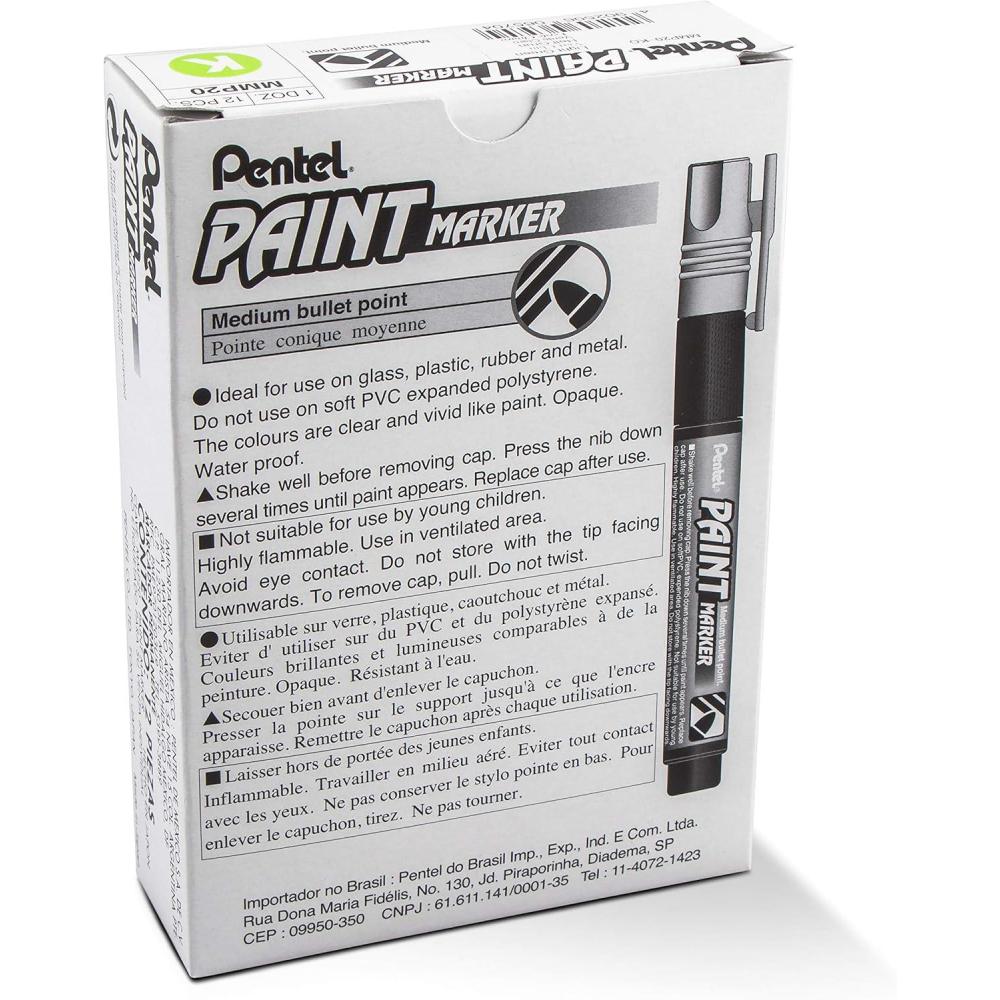 imagePentel Paint Markers Medium Bullet Point Gold Ink  MMP20XLight Green