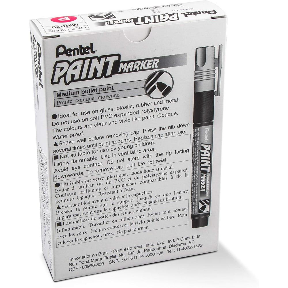imagePentel Paint Markers Medium Bullet Point Gold Ink  MMP20XPink