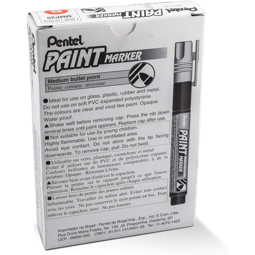 imagePentel Paint Markers Medium Bullet Point Gold Ink  MMP20XRed