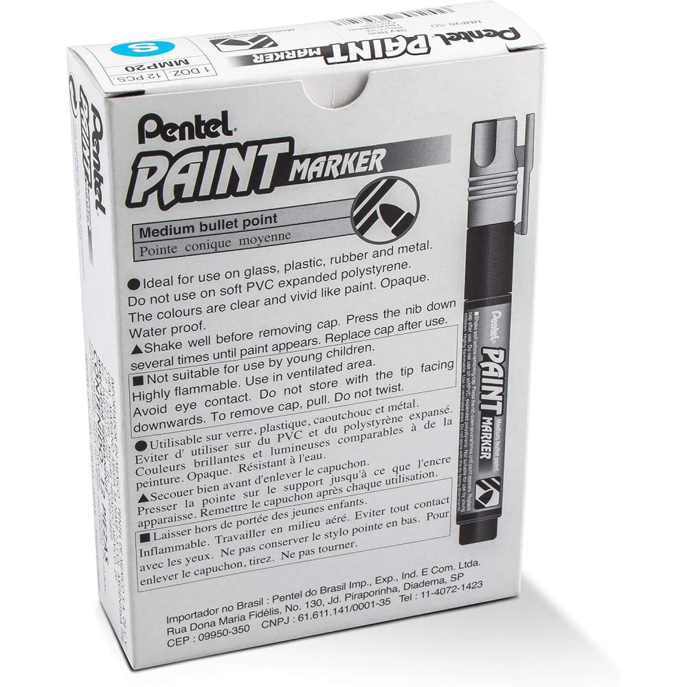 imagePentel Paint Markers Medium Bullet Point Gold Ink  MMP20XSky Blue