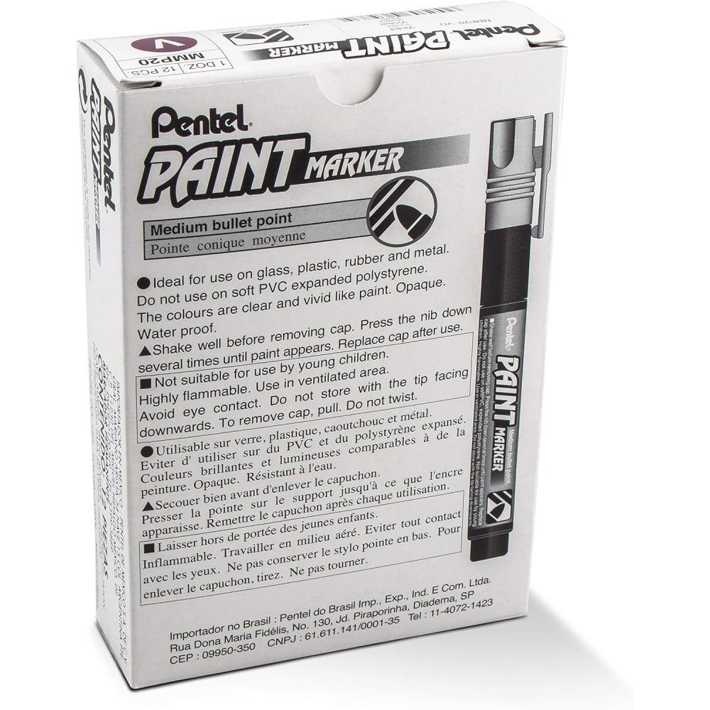 imagePentel Paint Markers Medium Bullet Point Gold Ink  MMP20XViolet