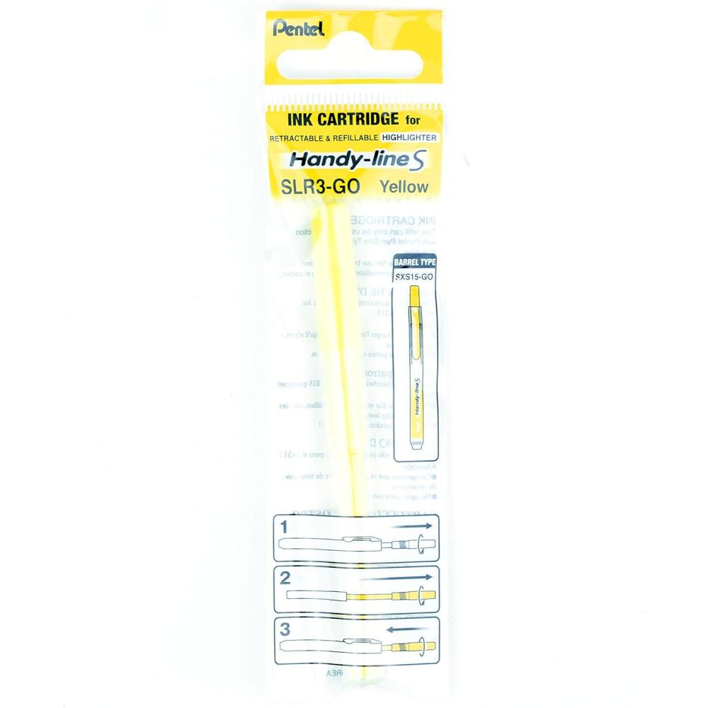 imagePentel Refill For HandyLine S Highlighter Light Green Ink Box of 12 SLR3KYellow