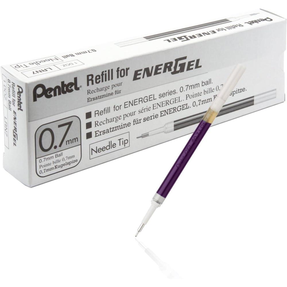imagePentel Refill Ink for EnerGel Liquid Gel Pen 07mm Needle Tip Blue Ink 1  Pack LRN7CViolet Pen