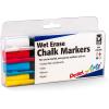 Pentel Arts Wet Erase Chalk Marker, Chisel Tip, Orange Ink, Box of 12 (SMW26-F)(Assorted)