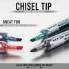 Pentel Markathon Pump Dry Erase Marker, Chisel Tip, Assorted Colors, 4 Pack with Eraser (MWL6SXBP4MKIT)(Green)