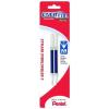 Pentel Refill Ink, For ENER-GEL & Lancelot Gel Pen, 0.7mm Metal Tip, Medium, Red Ink, Pack of 2 (LR7BP2B)(Blue)