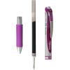 Pentel Refill Ink for BL57/BL77 EnerGel Liquid Gel Pen, 0.7mm, Metal Tip, Green Ink, Box of 12 (LR7-D-12)(Violet Pen)