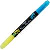 Pentel Twin Checker Dual-tip Highlighter, Chisel Tip, Assorted Colors, Pack of 4 (SLW8BP4M)(Yellow/Blue)