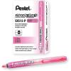 Pentel Handy-Line S Retractable and Refillable Chisel Tip Highlighter, Pink Ink, Box of 12 (SXS15-P)