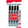 Pentel Markathon Pump Permanent Marker, Chisel Tip, Red Ink, 12 Pack (NLF60X-B)(Black)