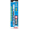 Pentel Permanent Marker, White, Fine Point, 1-Pack (100W-S)(1 Count (Pack of 1))