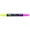 Pentel Twin Checker Dual-tip Highlighter, Chisel Tip, Assorted Colors, Pack of 4 (SLW8BP4M)(Yellow/Pink)