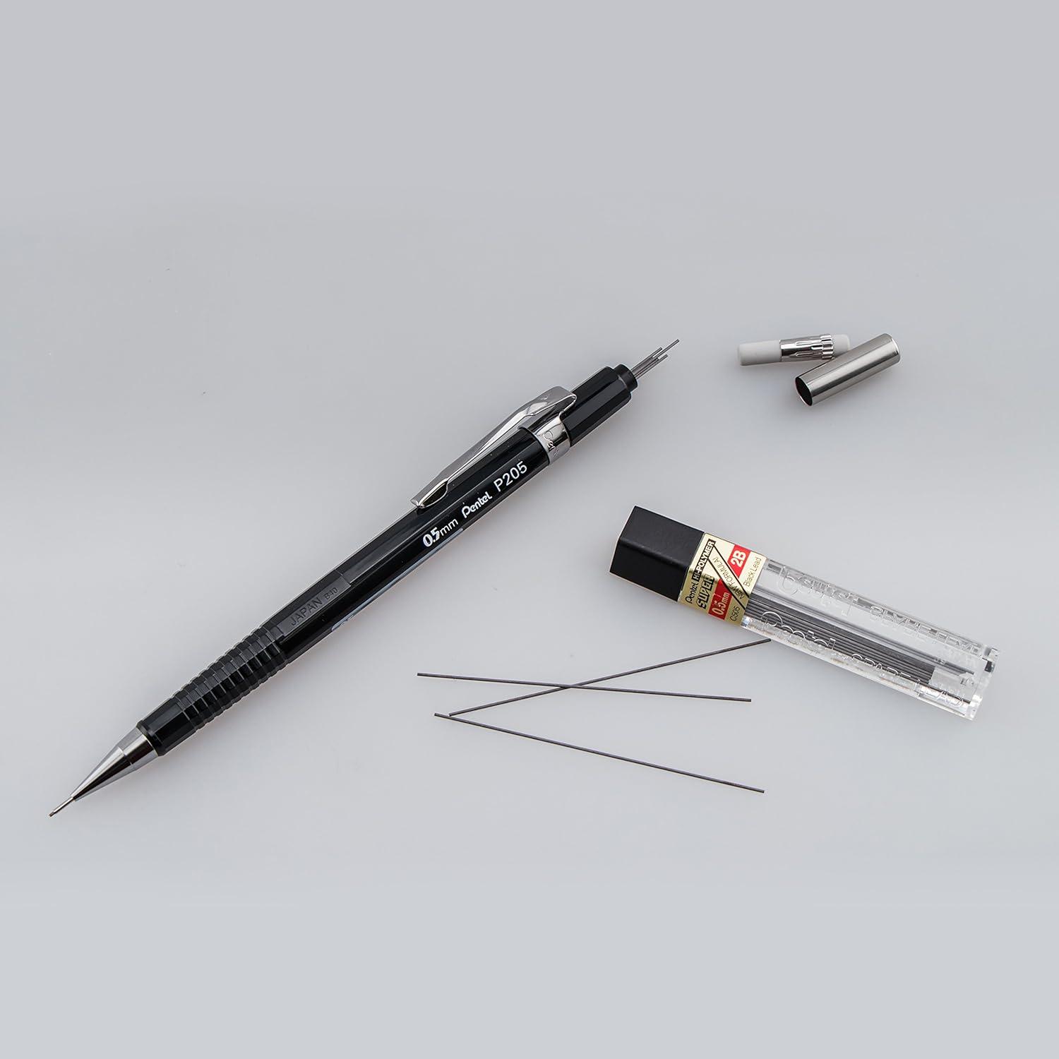 imagePentel P205BP2K6 Sharp Mechanical Drafting Pencil 05 mm Black Barrel 2Pack