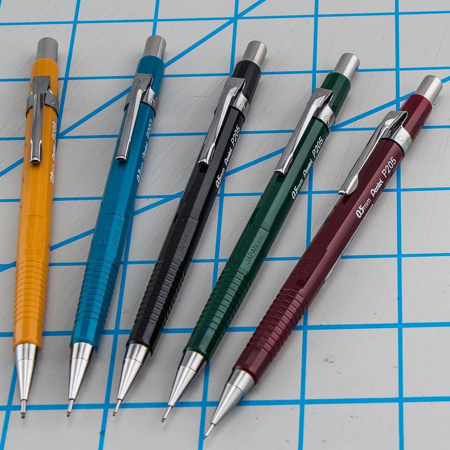 imagePentel P205BP2K6 Sharp Mechanical Drafting Pencil 05 mm Black Barrel 2Pack